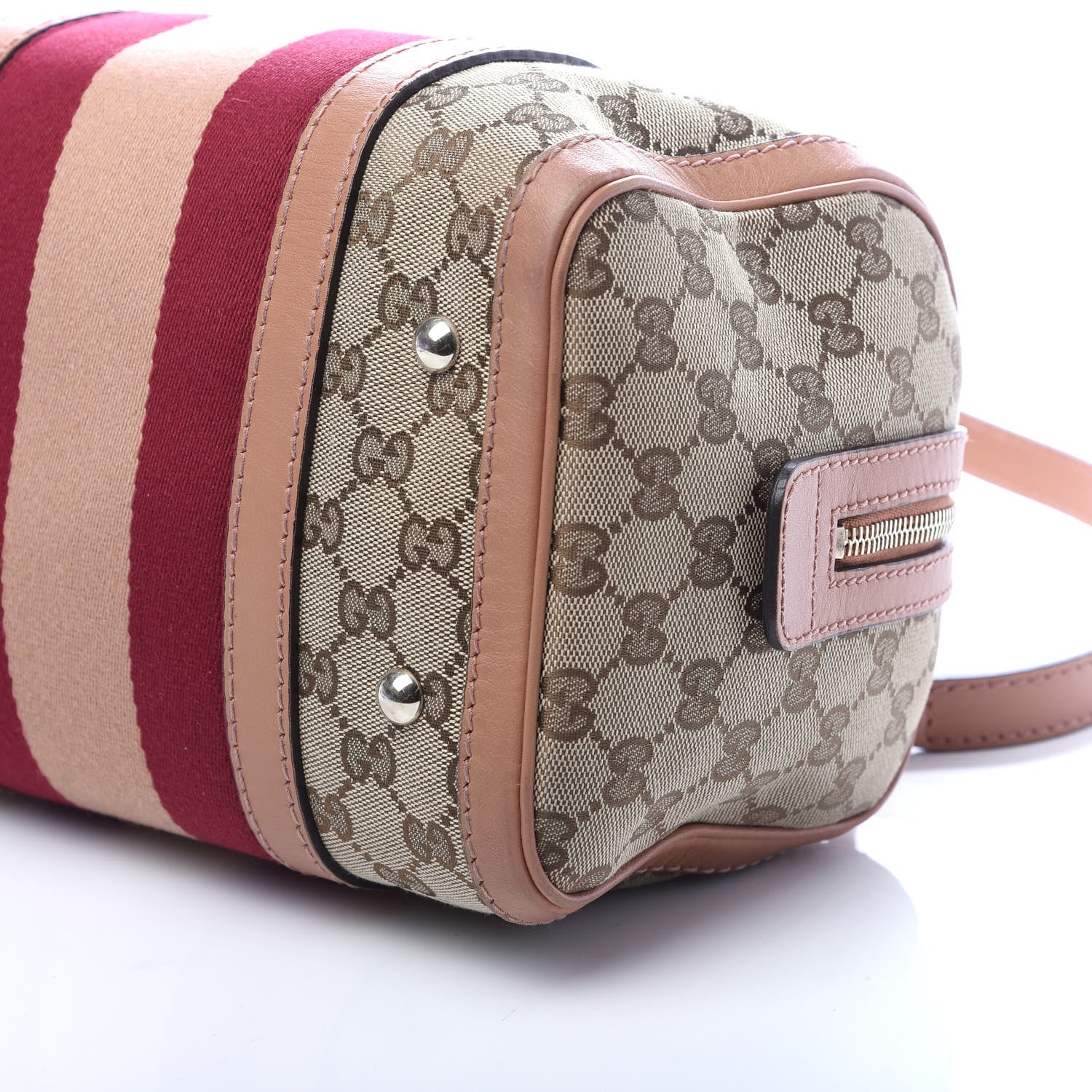 Gucci Monogram Vintage Web Small Boston Beige 10 of 10