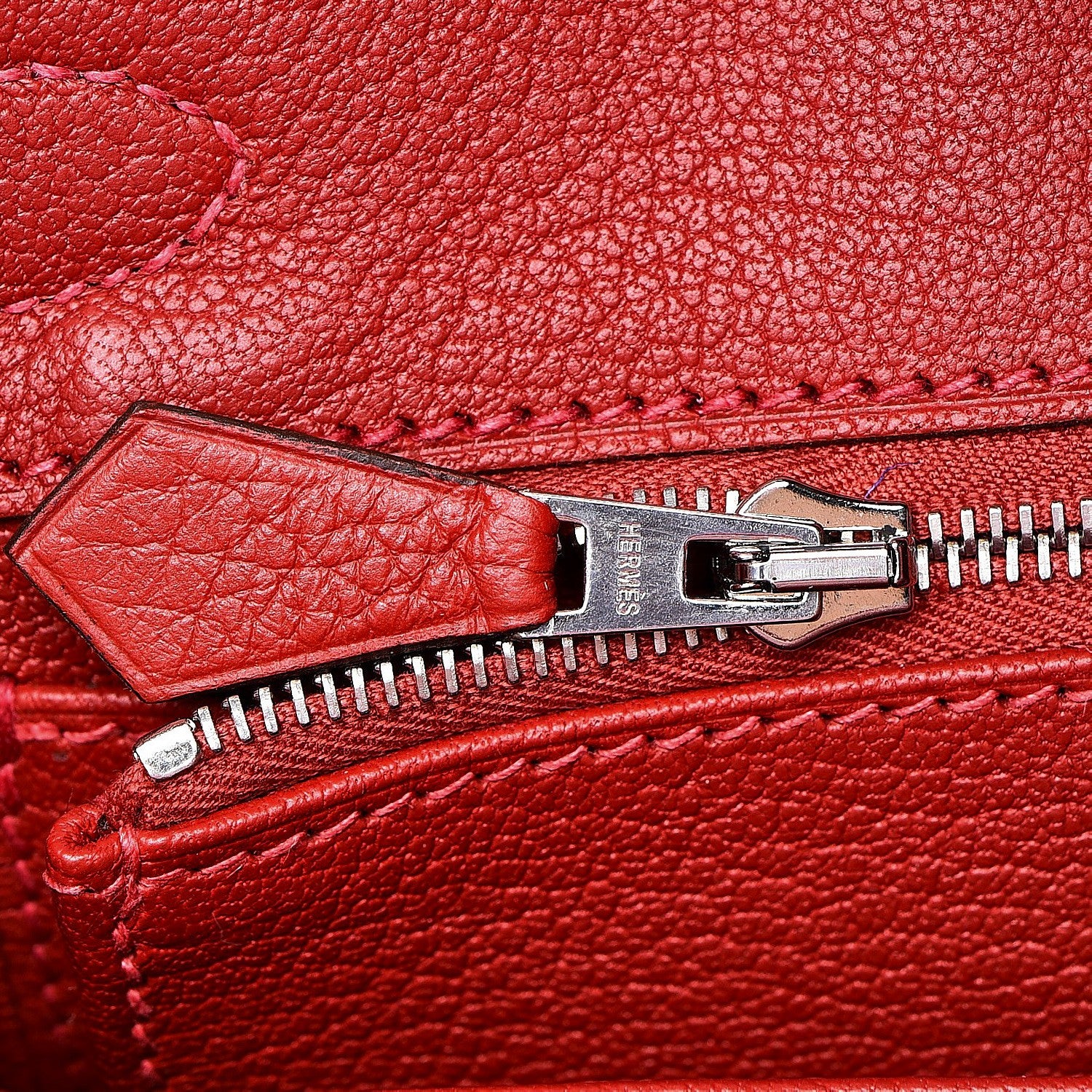 Hermes Taurillon Clemence Birkin 30 Rouge Casaque 15 of 33