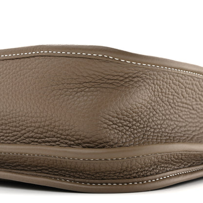 Hermes Taurillon Clemence EVELYNE III PM Etoupe 10 of 10