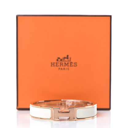Hermes Enamel Narrow Clic Clac H Bracelet PM Craie 6 of 6