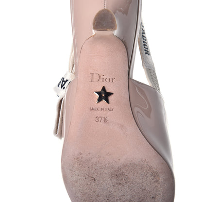 Christian Dior Patent Ribbon J'Adior Slingback 65mm Pumps 37.5 Nude 6 of 12