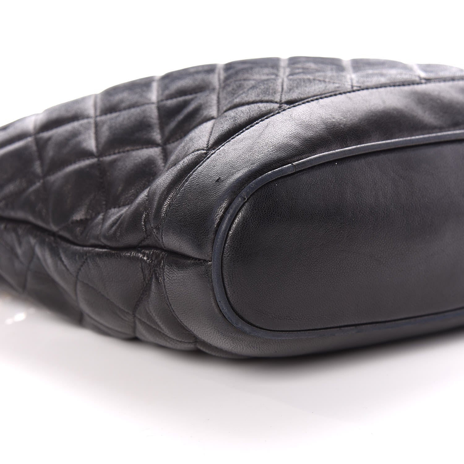Chanel Lambskin Quilted Shopper Tote Black 9 of 10