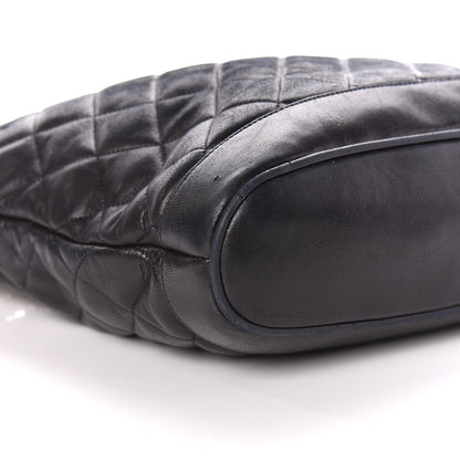 Chanel Lambskin Quilted Shopper Tote Black 9 of 10