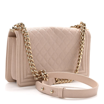 Chanel Caviar Quilted Medium Boy Flap Nude 3 of 10