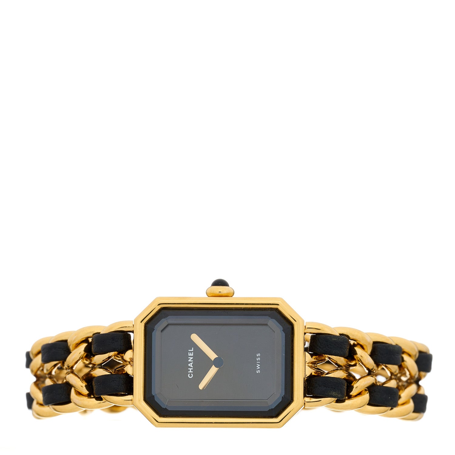 Chanel Stainless Steel Lambskin 20mm Chain Premiere Quartz Watch Gold M 2 of 4