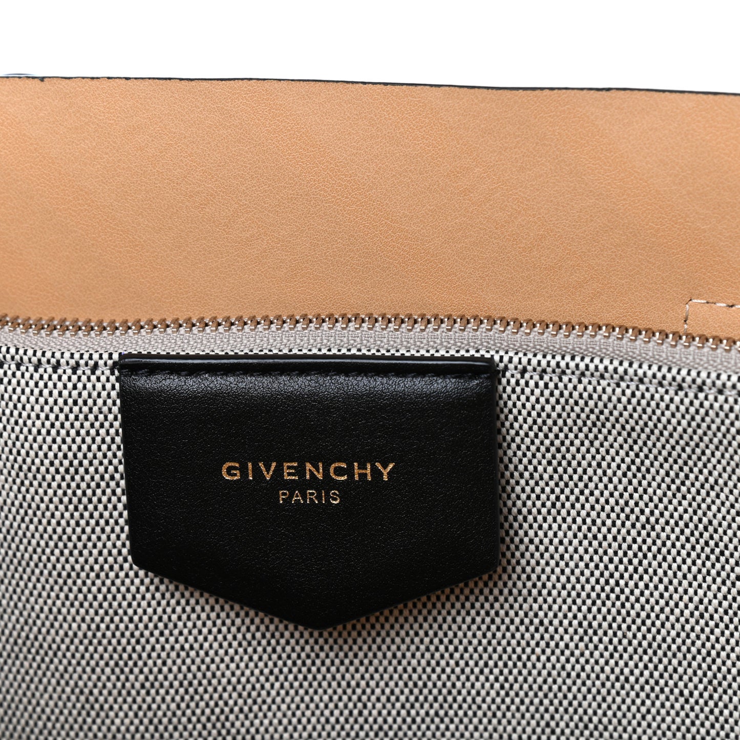 Calfskin Chain Embossed Large Bond Shopper Tote Black