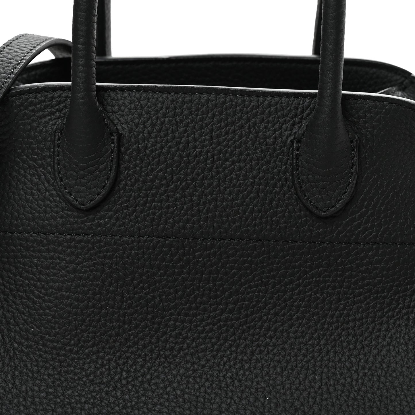 Grained Calfskin Soft Margaux 10 Bag Black
