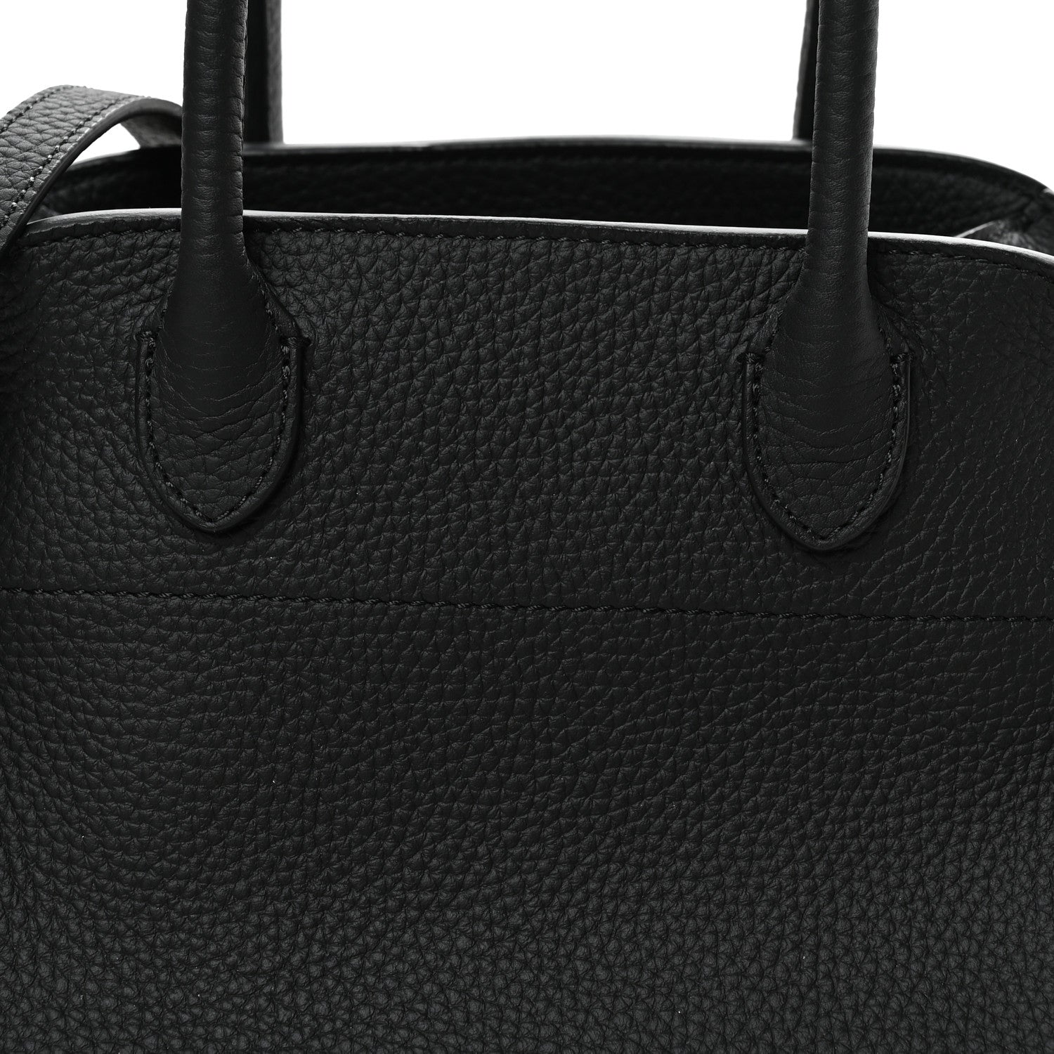The Row Grained Calfskin Soft Margaux 10 Bag Black 7 of 9