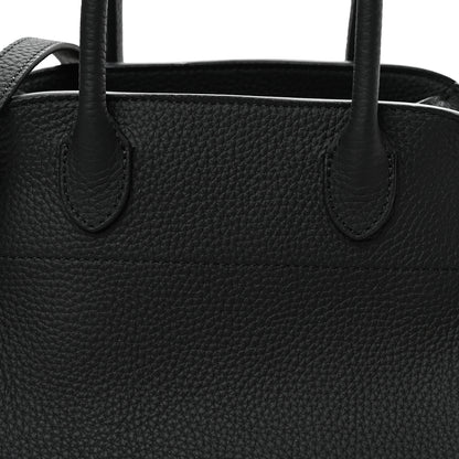 The Row Grained Calfskin Soft Margaux 10 Bag Black 7 of 9