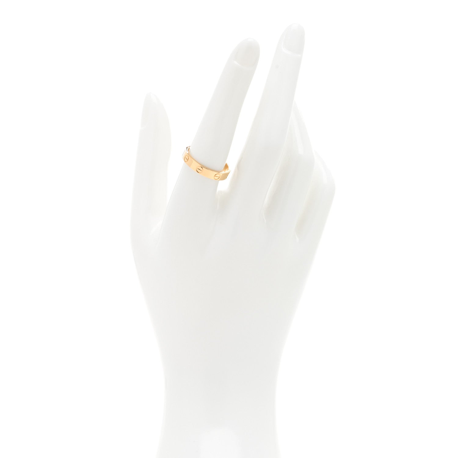 Cartier 18K Yellow Gold 3.5mm LOVE Wedding Band Ring 56 7.5 4 of 5