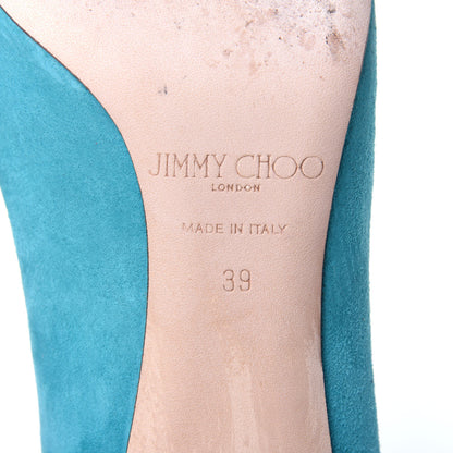 Jimmy Choo Suede Bridget 85 Pumps 39 Blue 9 of 12