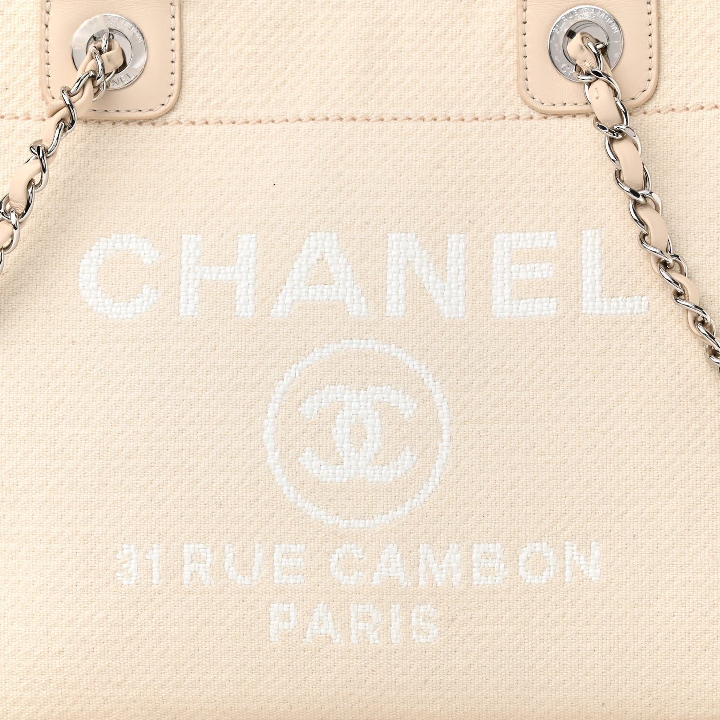 Mixed Fibers Small Deauville Tote White