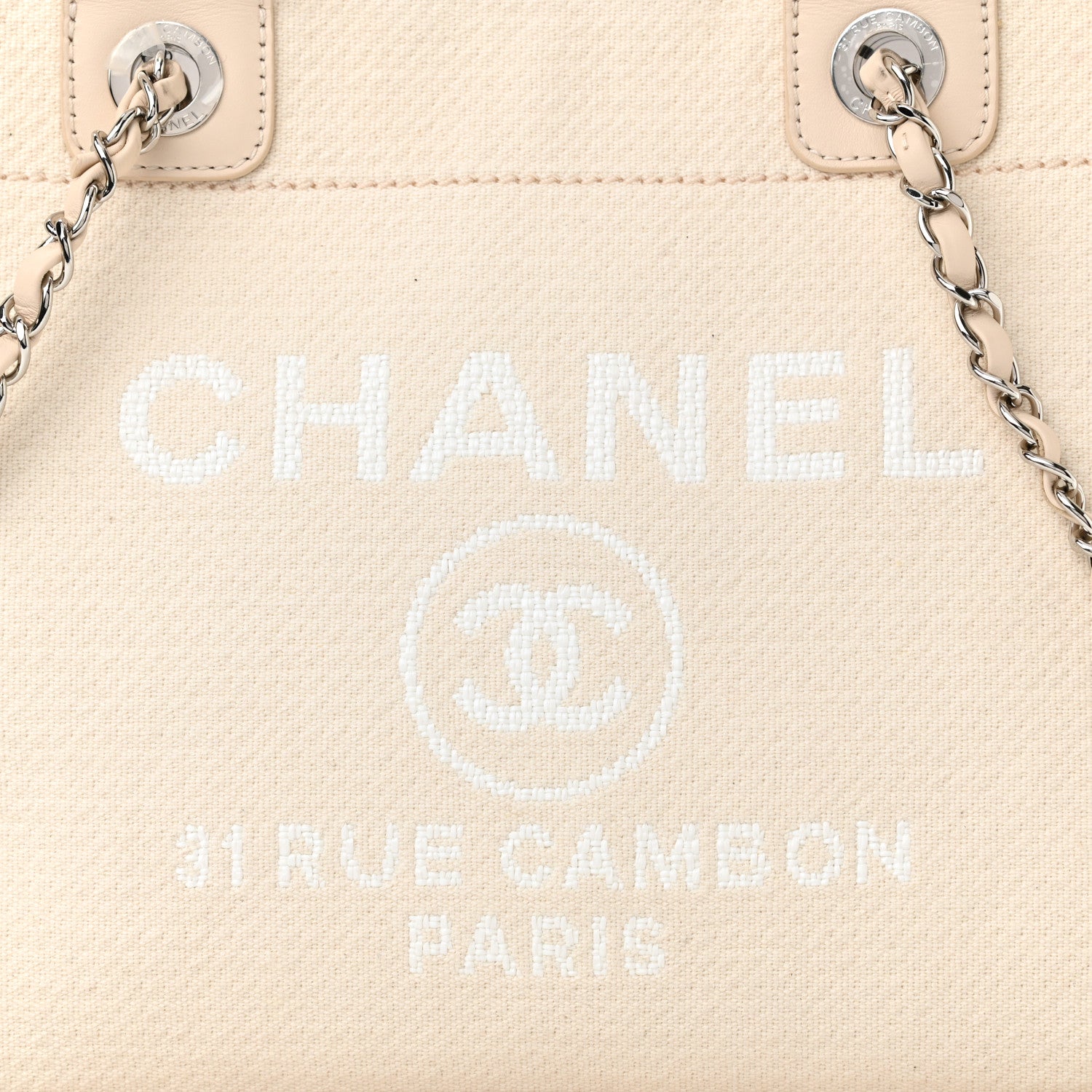 Chanel Mixed Fibers Small Deauville Tote White 10 of 14