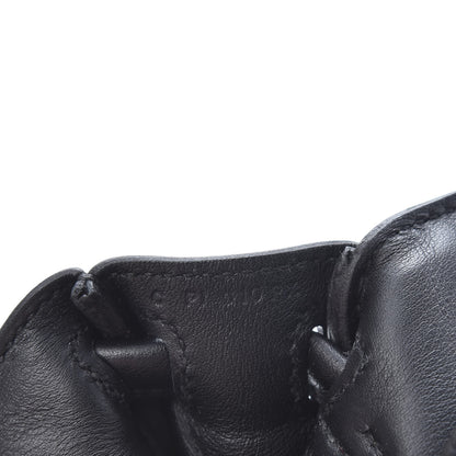 Hermes Swift Horseshoe Quelle Idole Kelly Doll Handbag Black Bleu Electrique 7 of 10