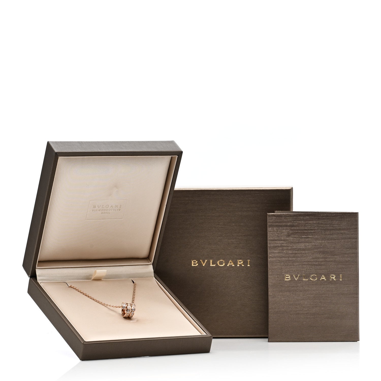 Bulgari 18K Rose Gold Diamond Serpenti Viper Pave Pendant Necklace 6 of 6