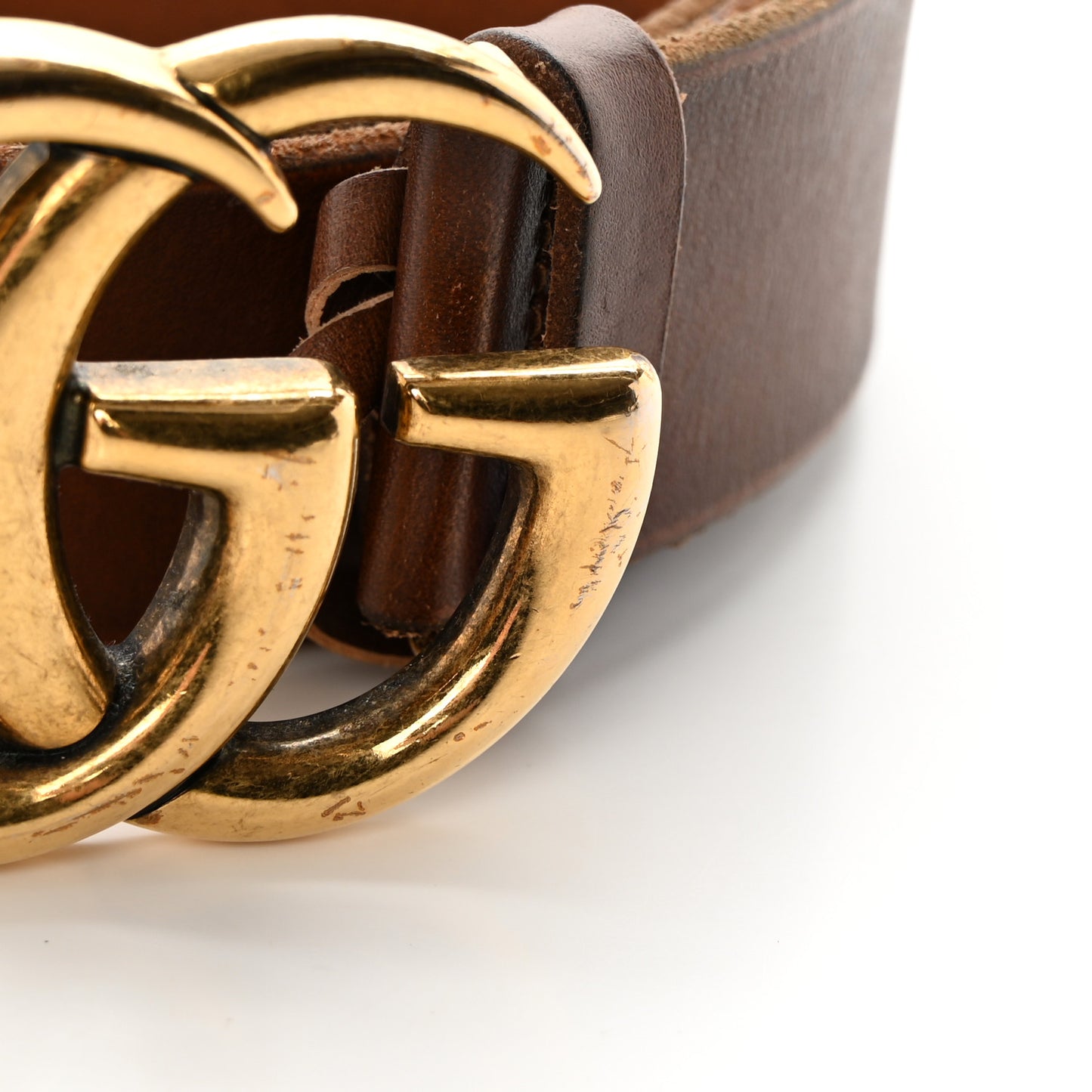 Faded Calfskin Double G 40mm Belt 80 32 Cuir