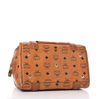 MCM Visetos Satchel Cognac 4 of 11