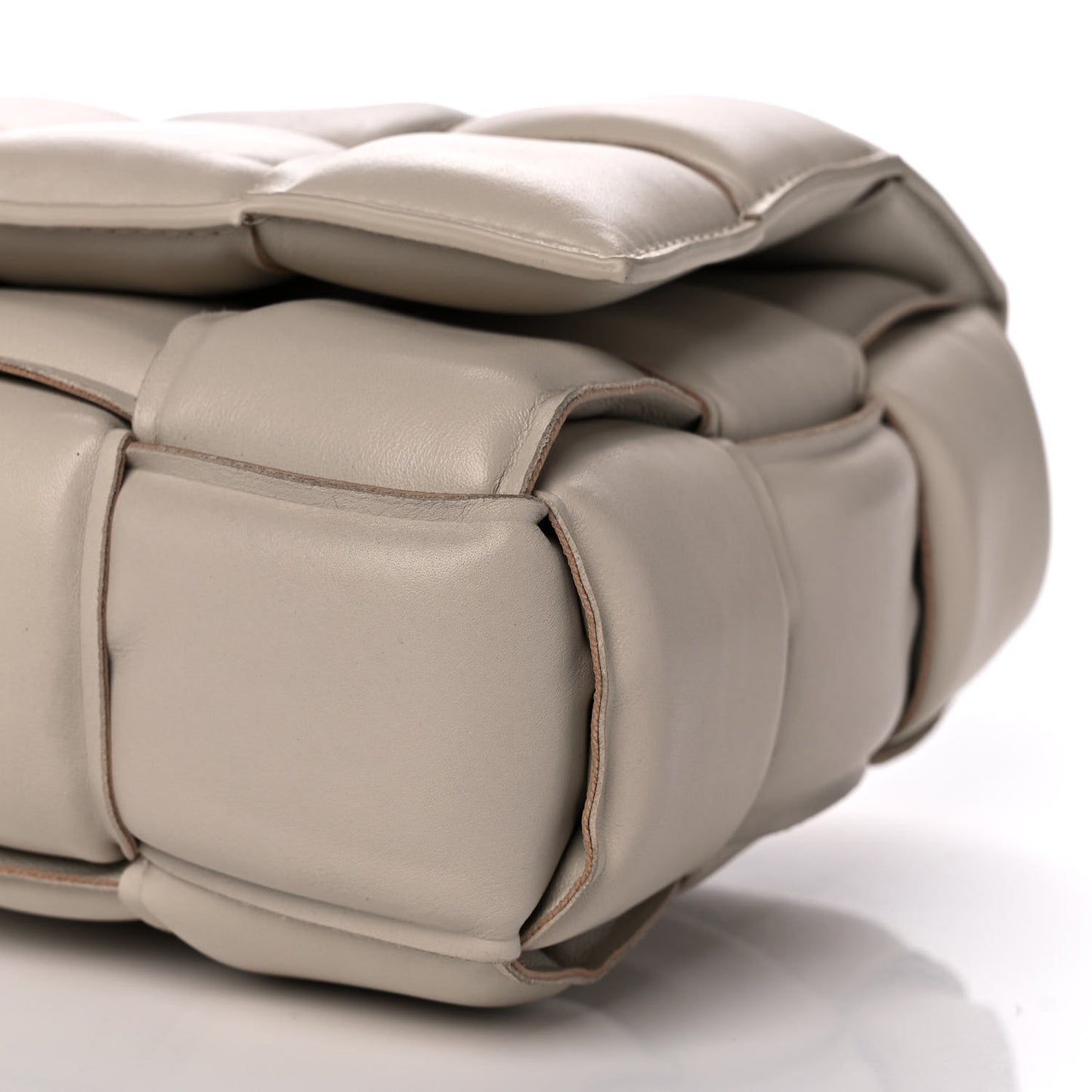 Nappa Maxi Intreccio Padded Cassette Crossbody Bag Plaster