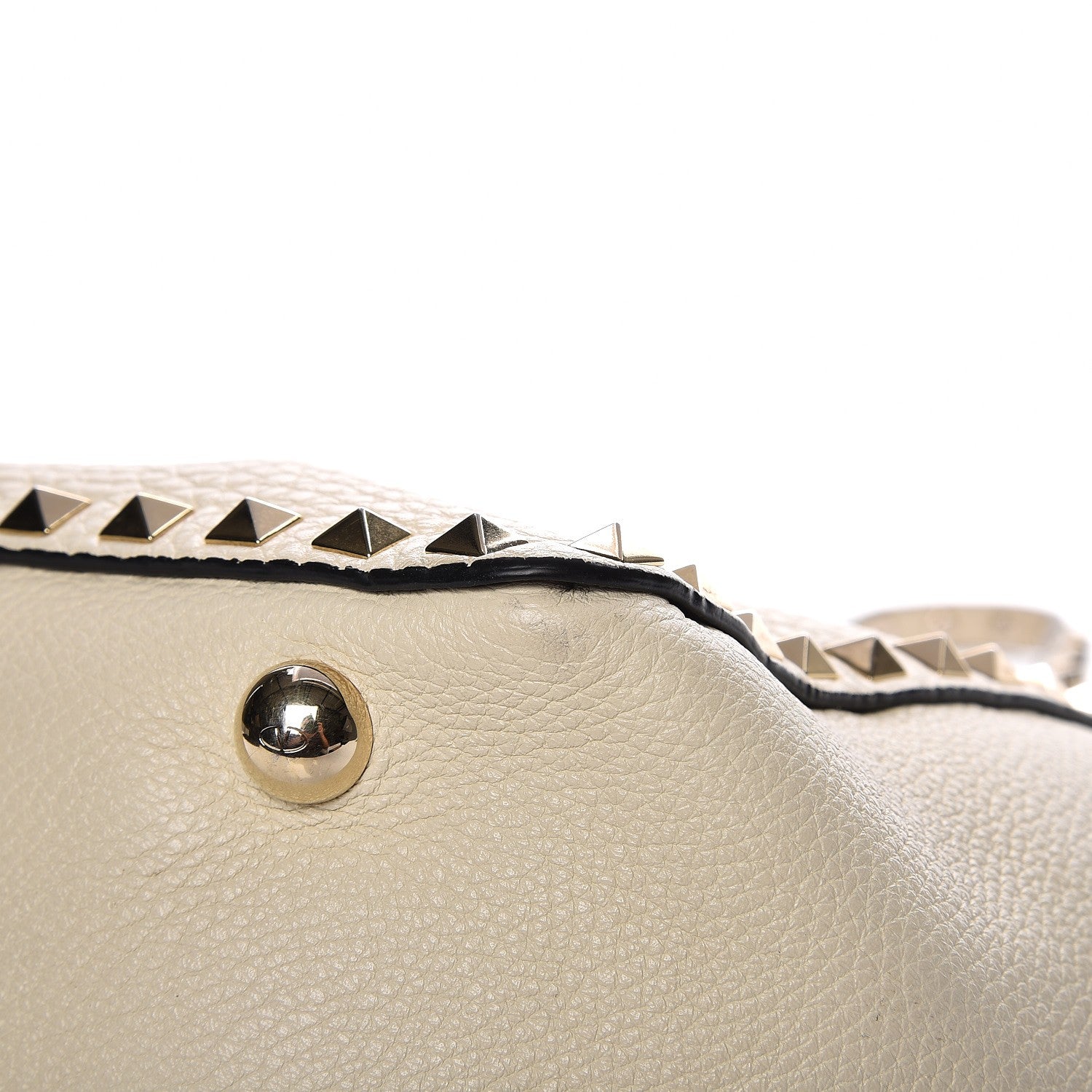 Valentino Garavani Alce Printed Calfskin Small Rockstud Tote Light Ivory 12 of 18