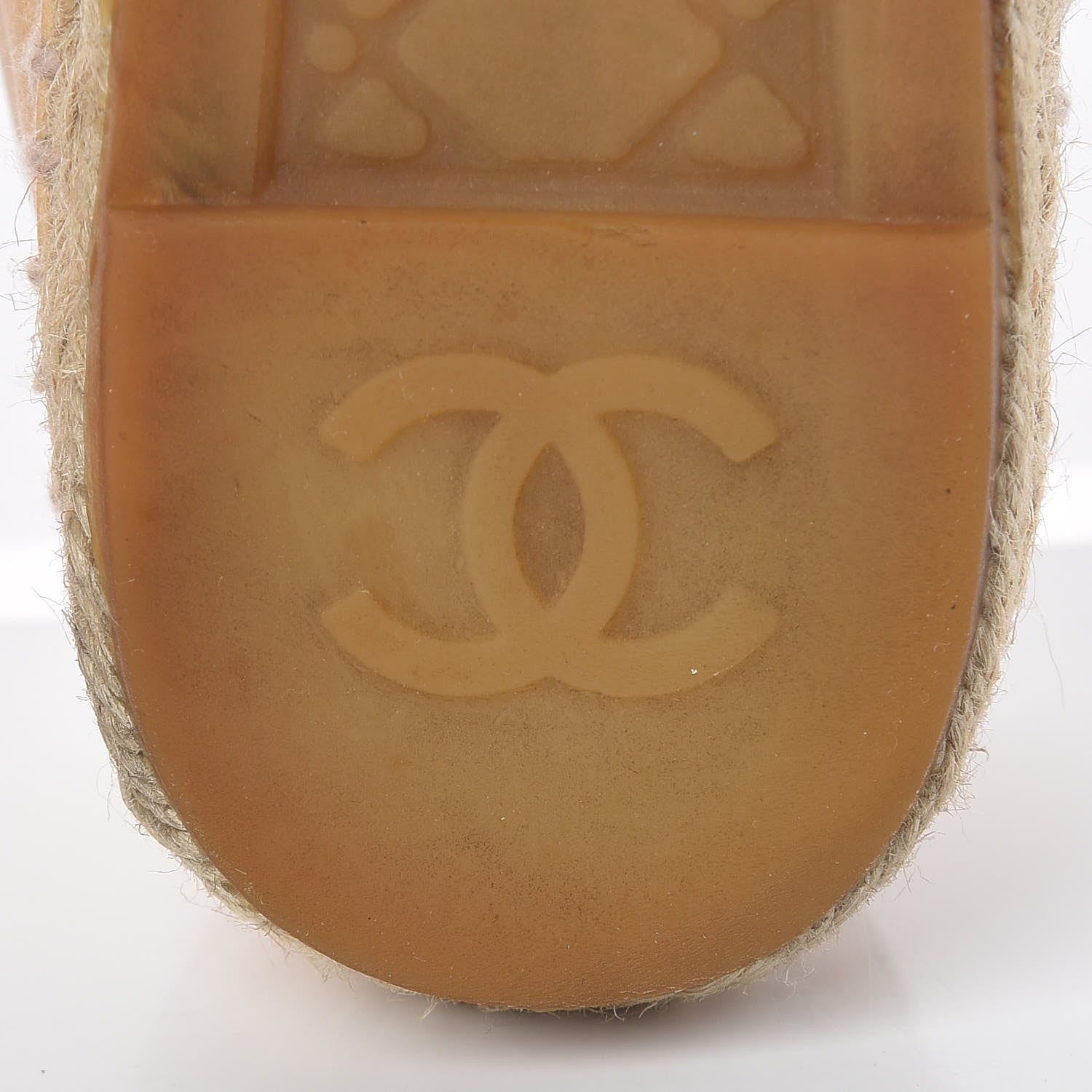 Chanel Lambskin CC Espadrilles 38 Beige Black 10 of 15