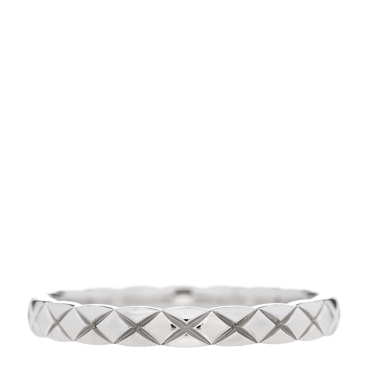 Chanel Platinum Mini Coco Crush Ring 58 8.25 3 of 5