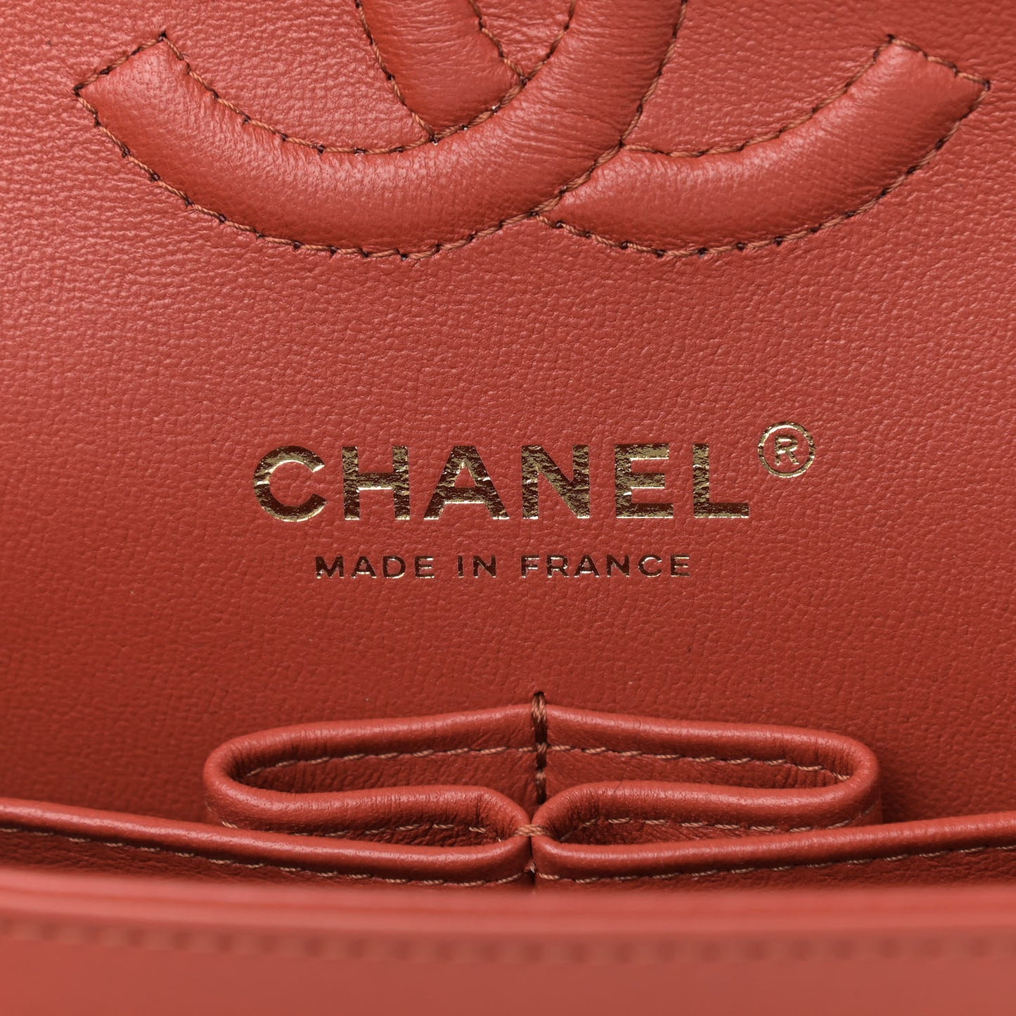 Lambskin Quilted Small Double Flap Brown