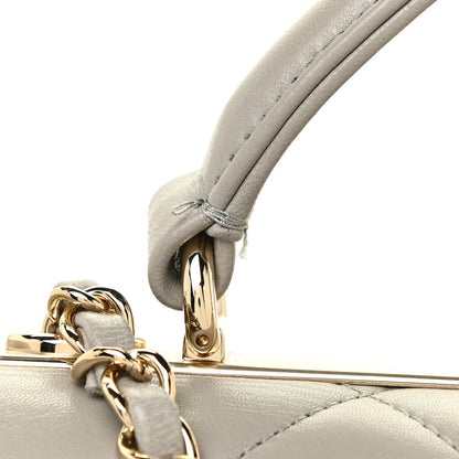 Chanel Lambskin Quilted Medium Trendy CC Flap Dual Handle Bag Grey 16 of 17