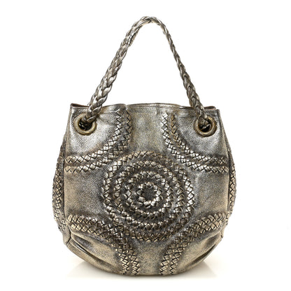 Bottega Veneta Metallic Cervo Illusion Hobo Platino Ossidato 1 of 9