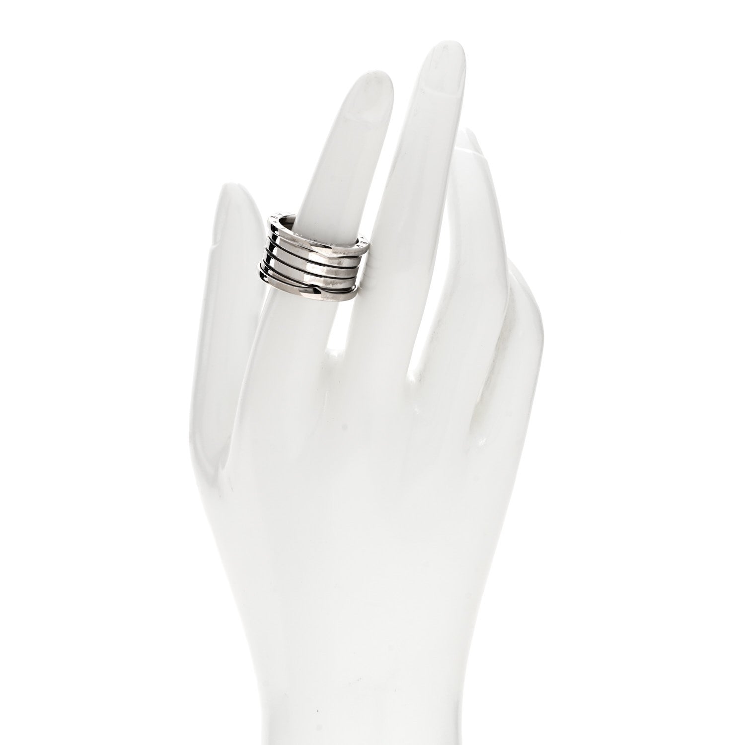 Bulgari 18K White Gold B.Zero1 Four-Band Ring 57 8 2 of 5