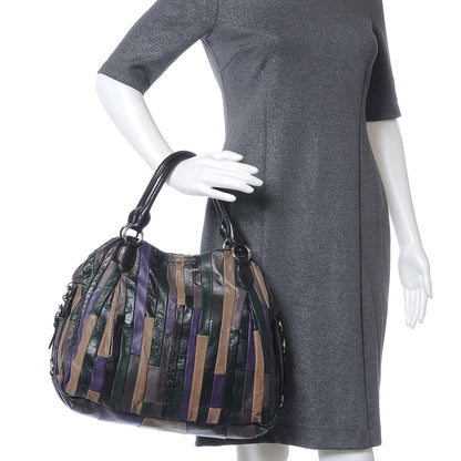 Miu Miu Leather Multicolor Patchwork Hobo 2 of 8