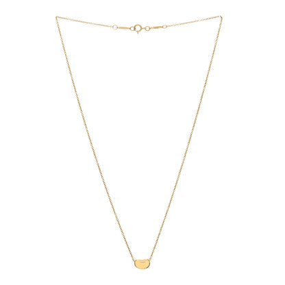 Tiffany 18K Yellow Gold 9mm Elsa Peretti Bean Pendant Necklace 2 of 3