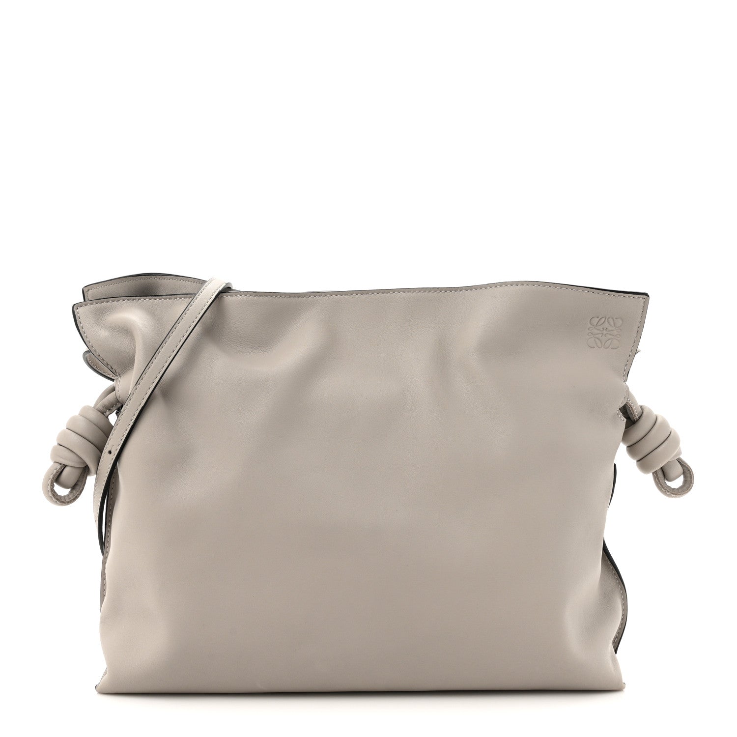 Loewe Mellow Nappa Medium Flamenco Knot Clutch Ghost 1 of 12