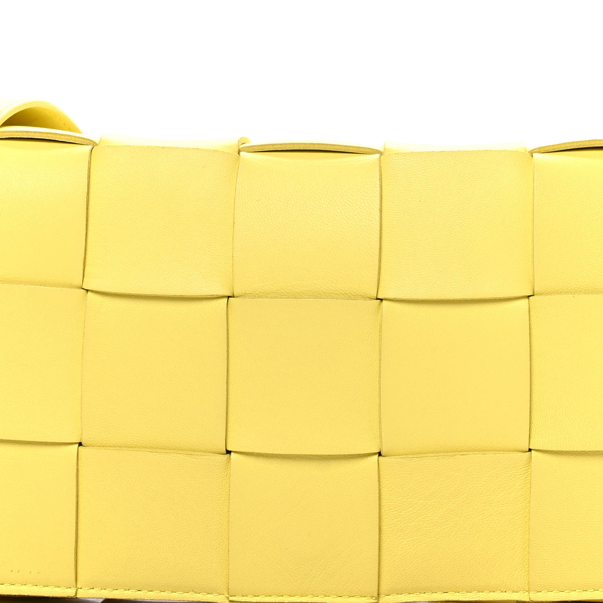 Lambskin Maxi Intrecciato Cassette Crossbody Bag Lemonade