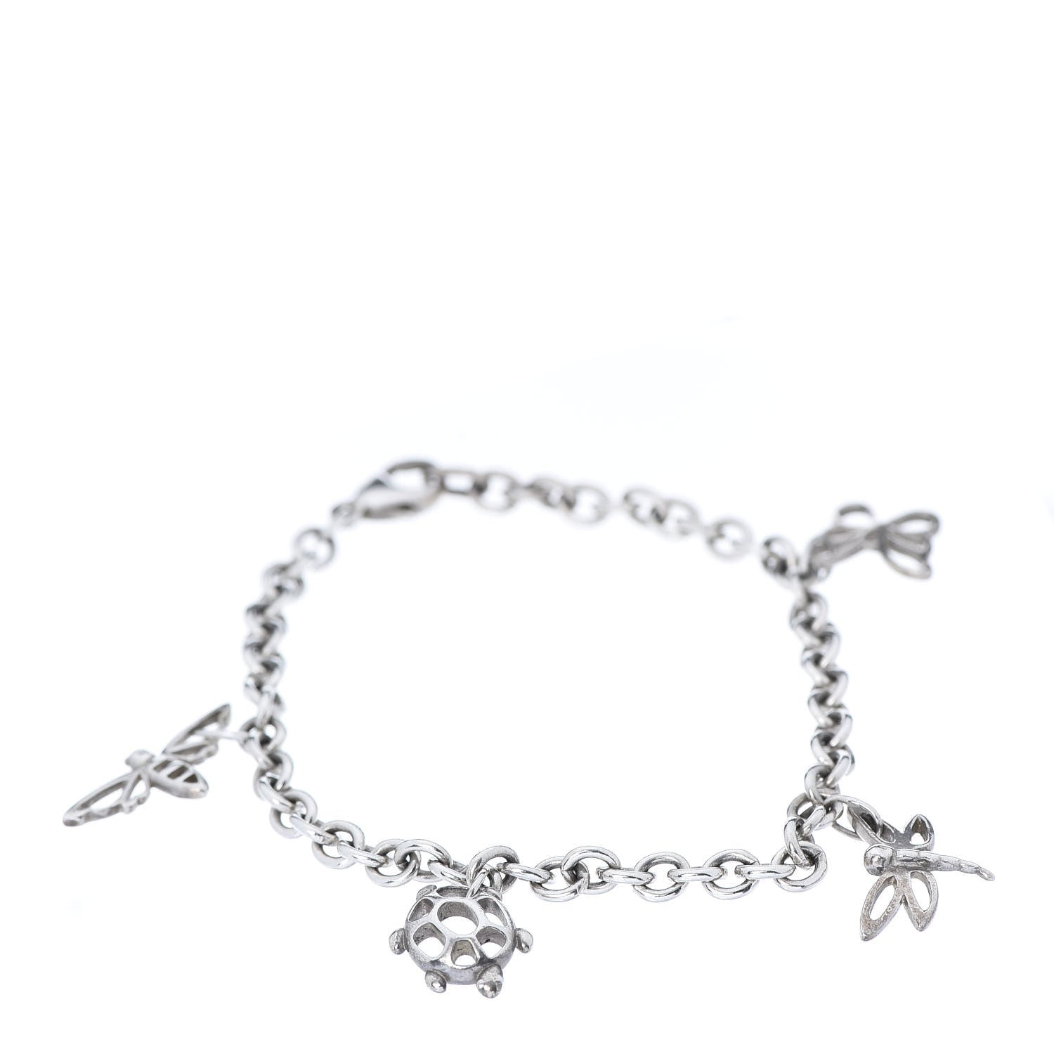 Tiffany Sterling Silver Bug Charm Bracelet 1 of 6