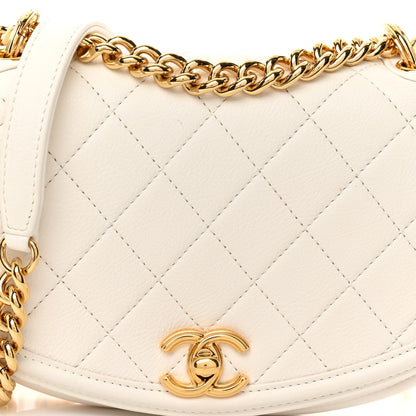 Chanel Calfskin Quilted Small Underline Flap White 7 of 12