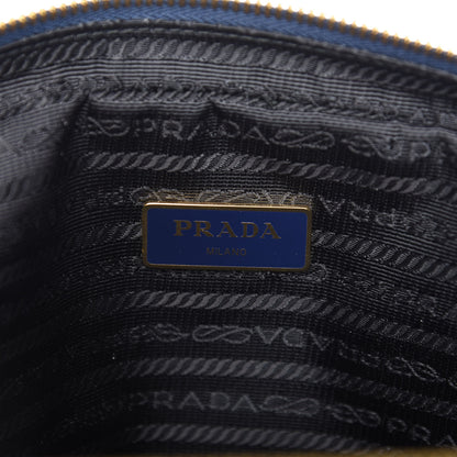 Prada Vitello Daino Medium Double Zip Shoulder Bag Inchiostro 6 of 9