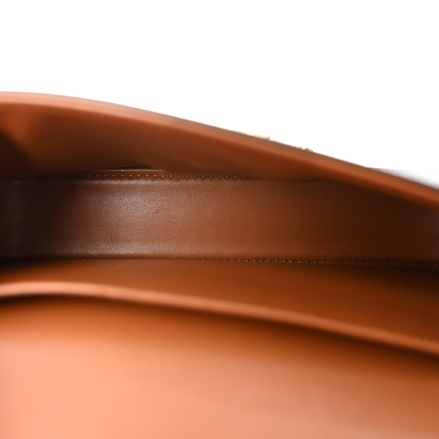 Canvas Calfskin Triomphe Shoulder Bag Tan