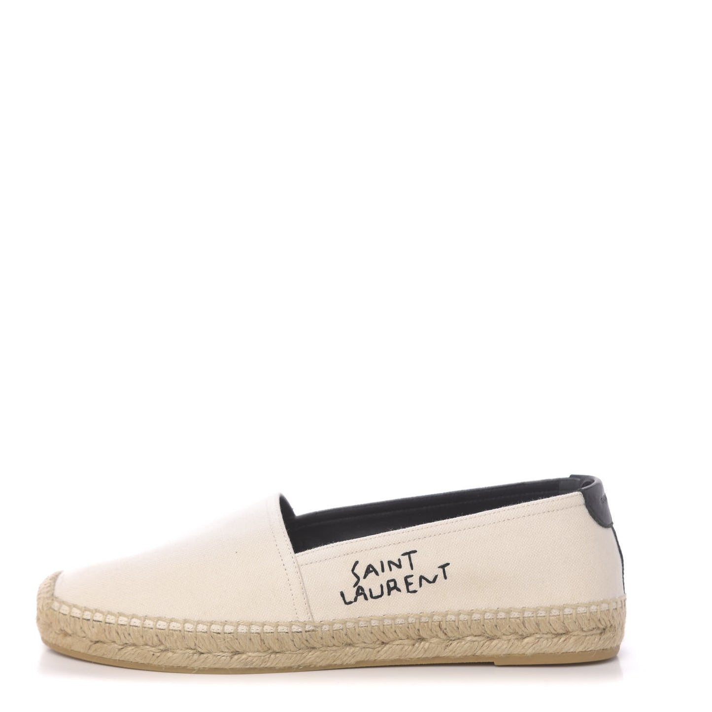 Canvas Nappa Elba Light Logo Embroidered Espadrilles 38.5 Panna