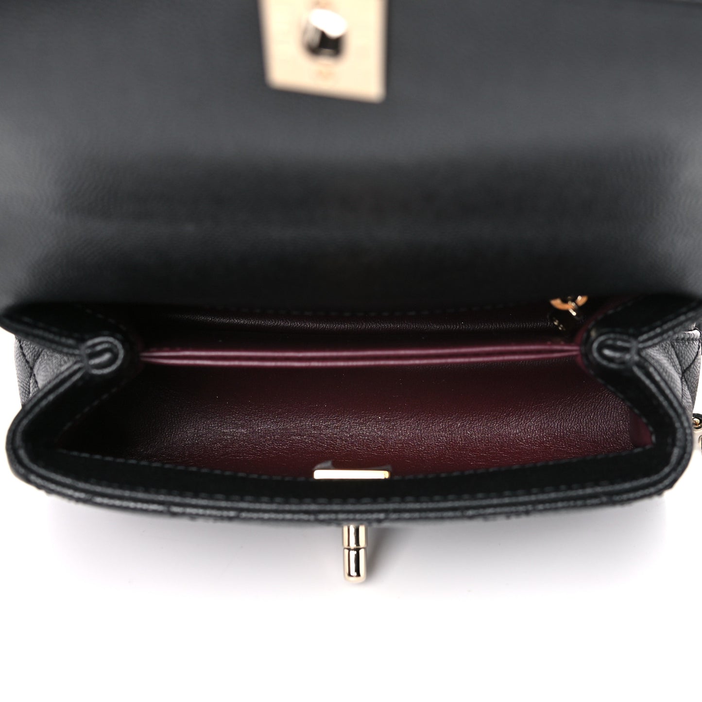 Caviar Quilted Extra Mini Coco Handle Flap Black