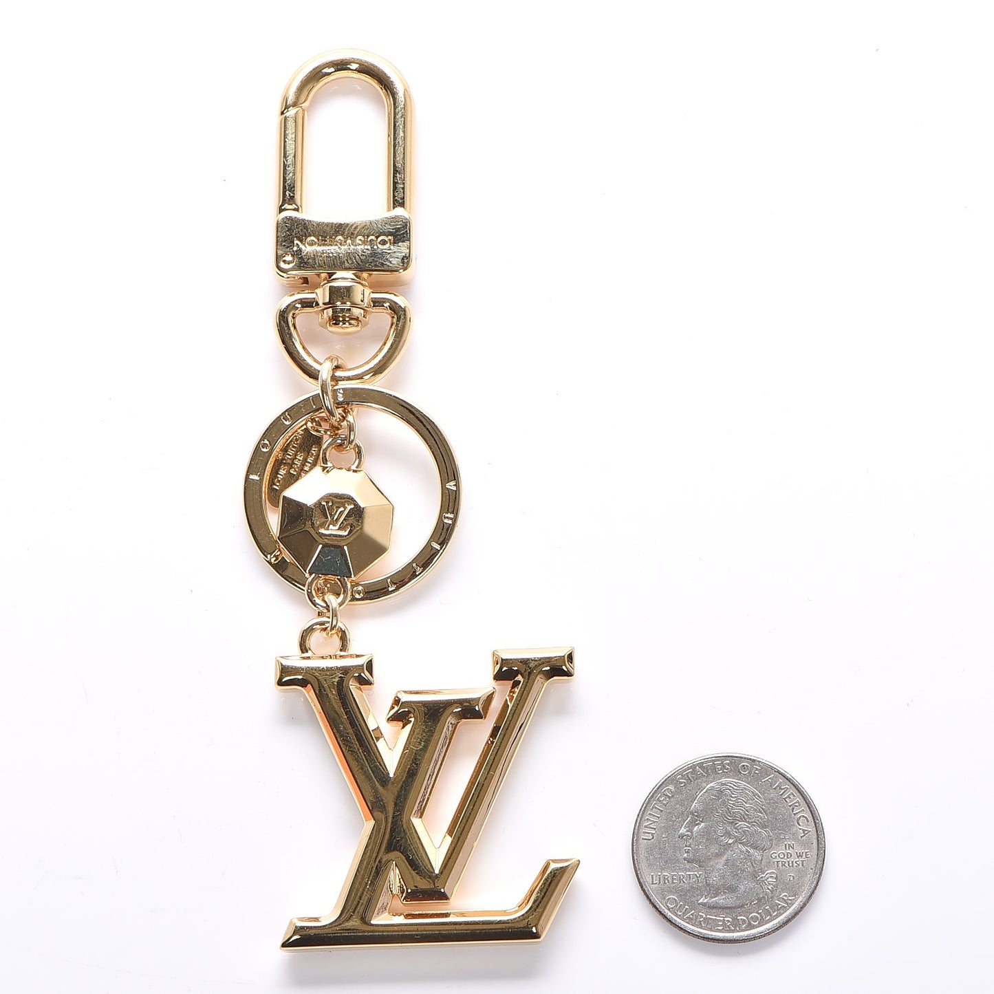 LV Facettes Bag Charm Key Holder Gold