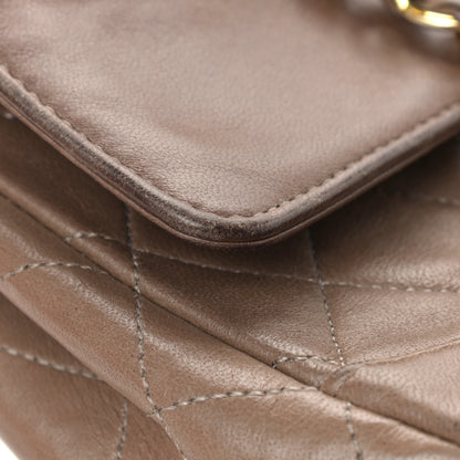 Chanel Lambskin Quilted Small Single Flap Dark Beige 19 of 19