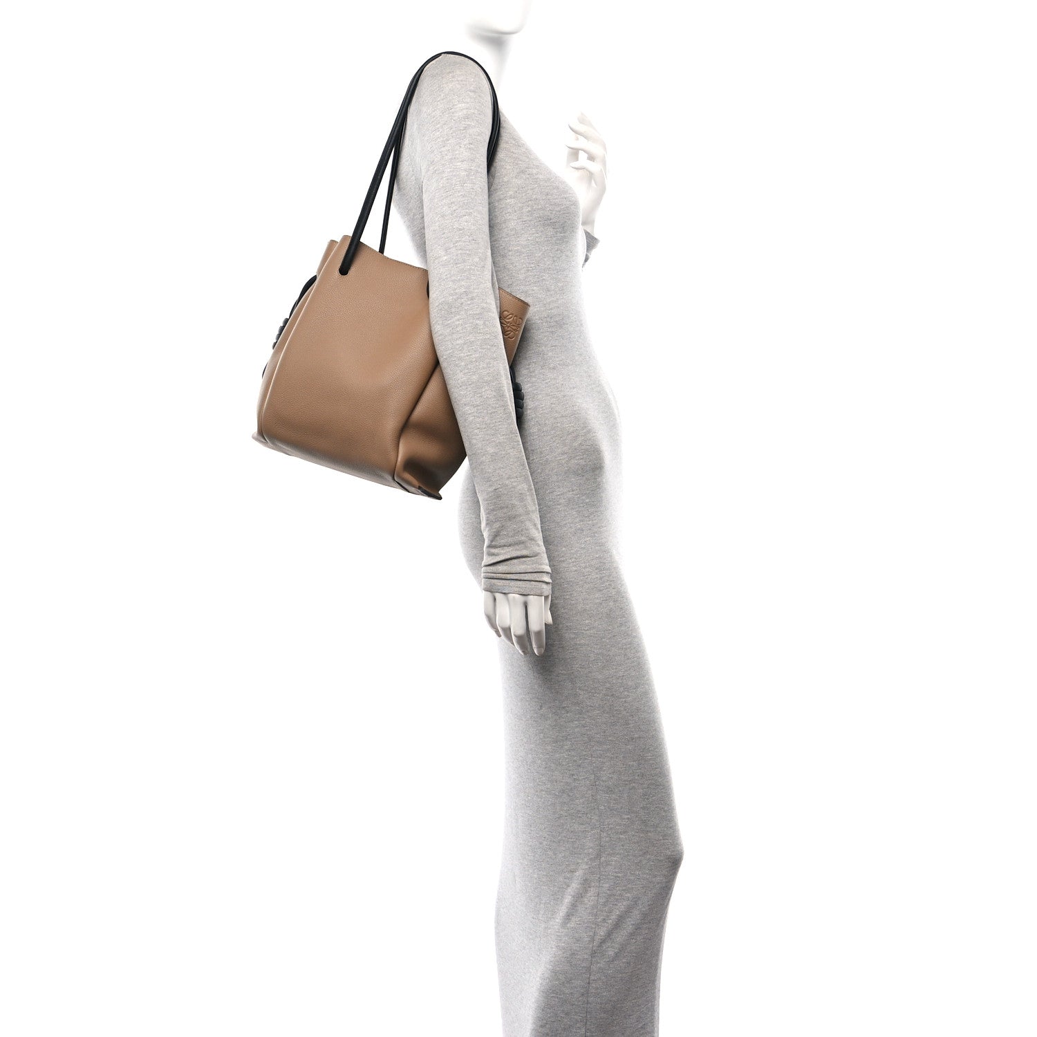 Loewe Calfskin Small Flamenco Knot Bag Mocca Black 2 of 10