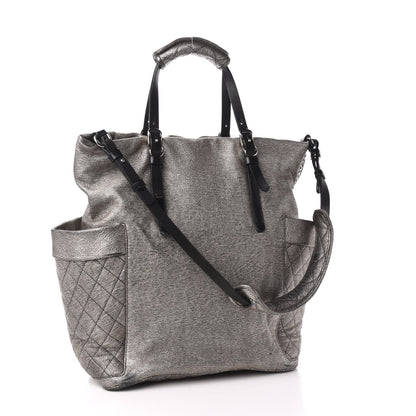 Jimmy Choo Metallic Lambskin Chain Embellished Blare Tote Silver 3 of 9
