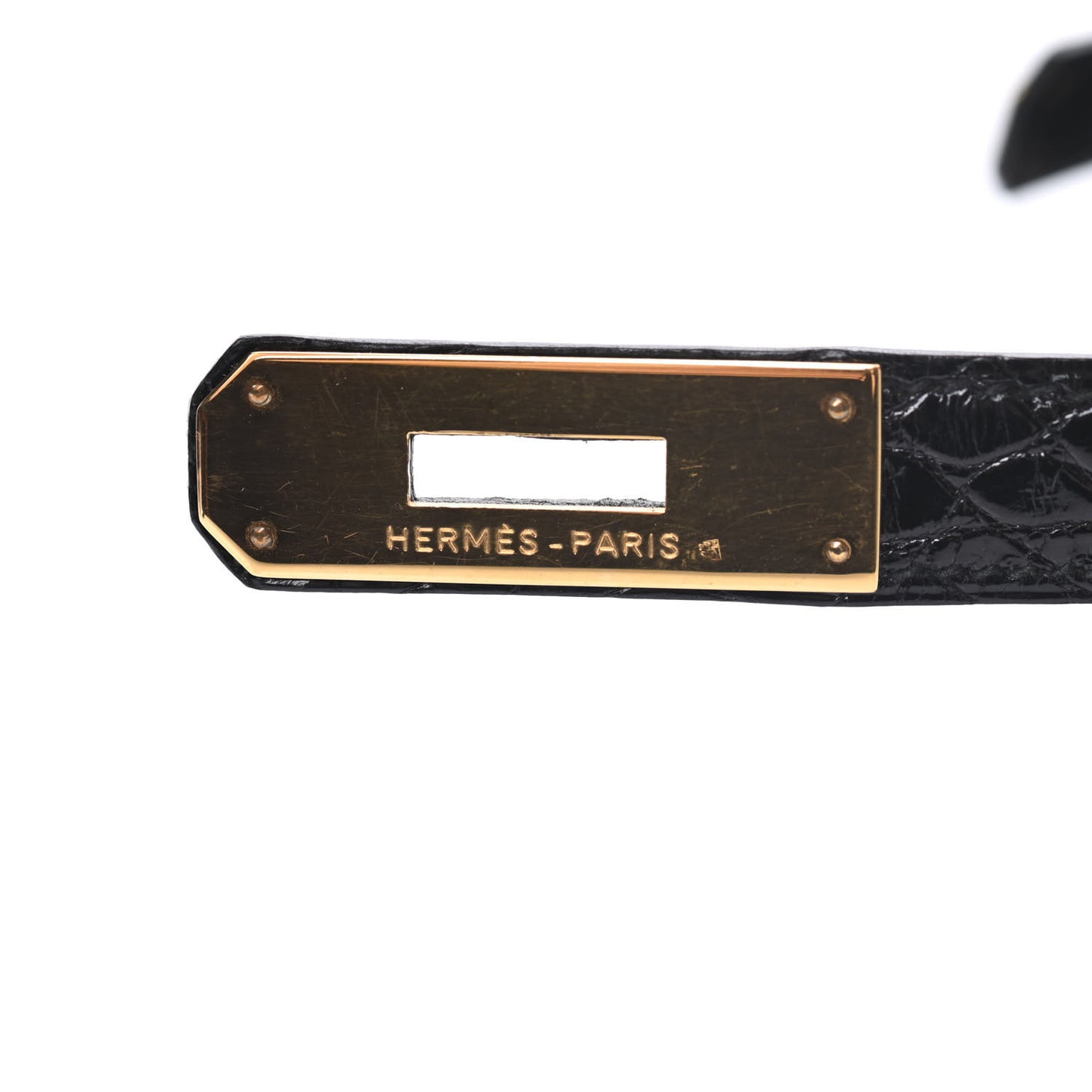 Shiny Alligator Kelly Sellier 28 Black