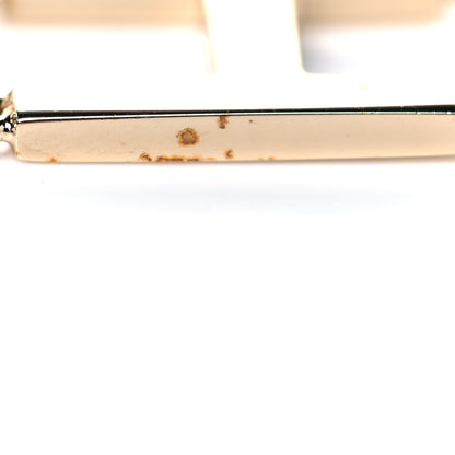 Chanel Metal Cha-Nel Logo Drop Earrings Gold 6 of 9