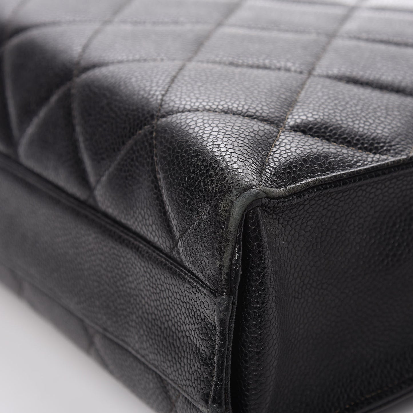 Caviar Quilted Briefcase Laptop Bag Black