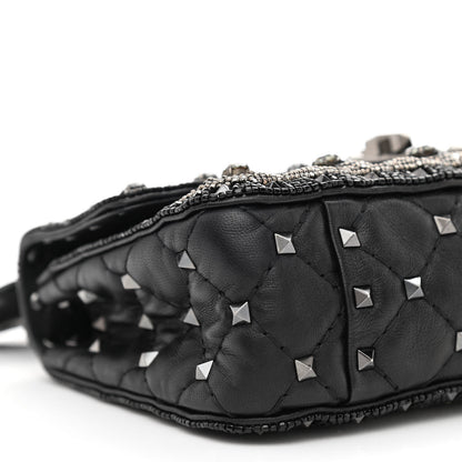Valentino Garavani Beaded Small Rockstud Spike It Shoulder Bag Black 8 of 9