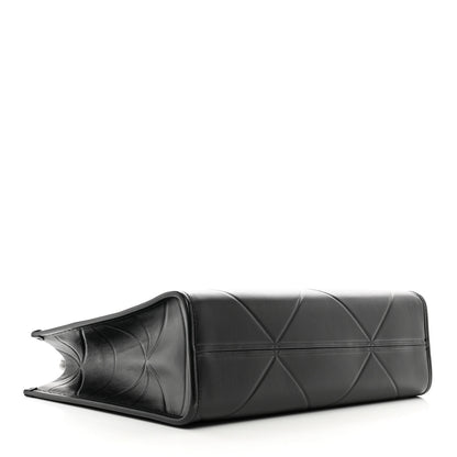 Prada Soft Calfskin Triangolo Symbole Embossed Medium Tote Black 4 of 9