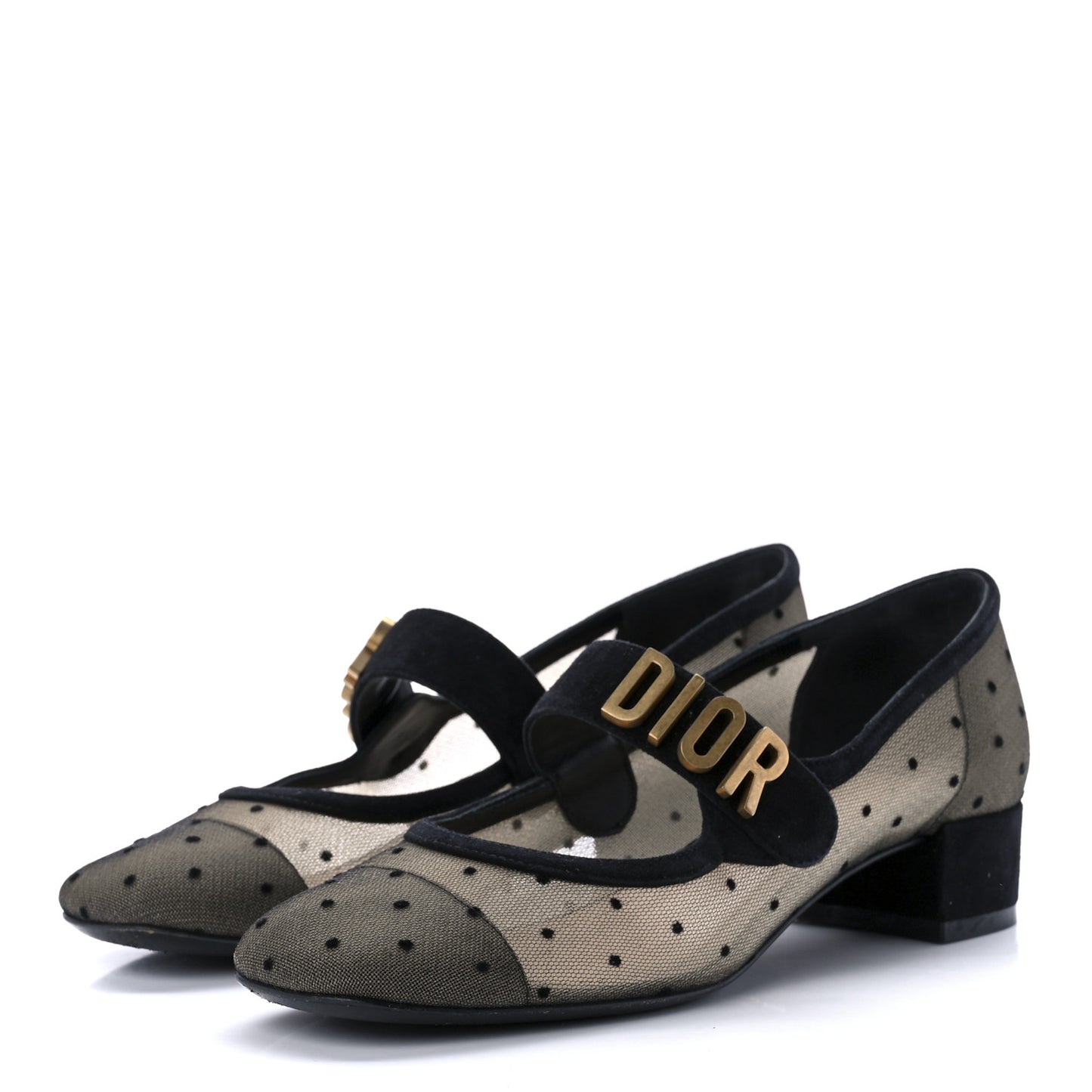 Mesh Plumetis Suede Baby-D Ballet Pumps 35 Black