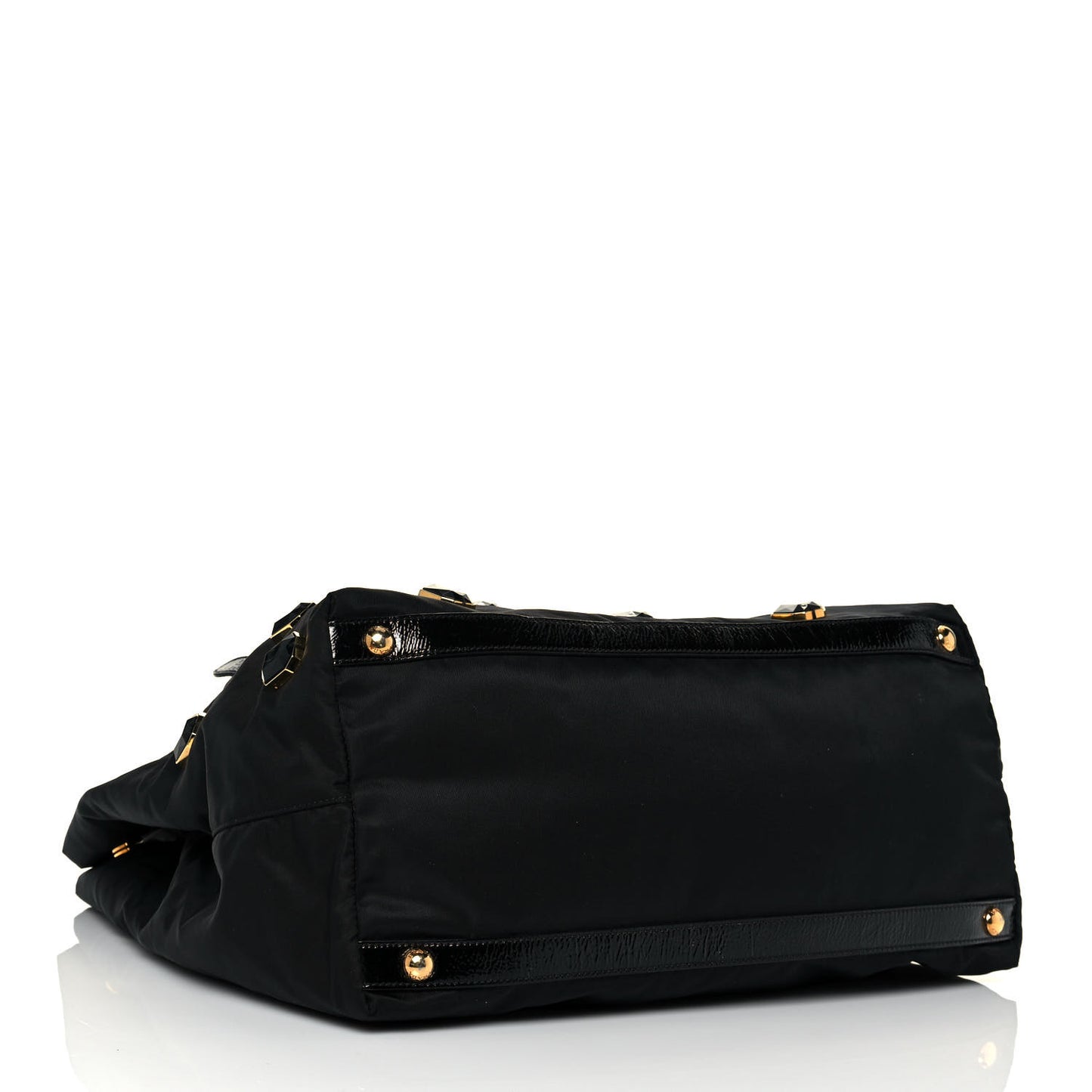 Tessuto Nylon Pietre Jeweled Tote Black